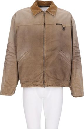 Golden Goose White Boxy Corduroy Collar Casual Jacket