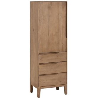 Bigbuy Mesa Auxiliar 60 X 44 X 180 Cm Natural Madera De Mango