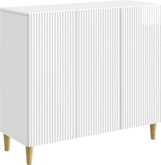 vidaXL Aparador Brillante 89 X 34,5 X 80 Cm Madera De Ingenier&iacute;a Vidaxl