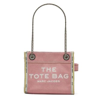 Marc Jacobs Tote Bags, female, Pink, Size: ONE SIZE The Denim Chain Crossbody Tote