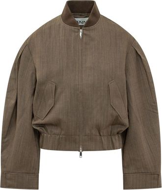 Ganni Bomber Jassen - Dames - Bomber jackets - Bruin - 2XS - Jassen