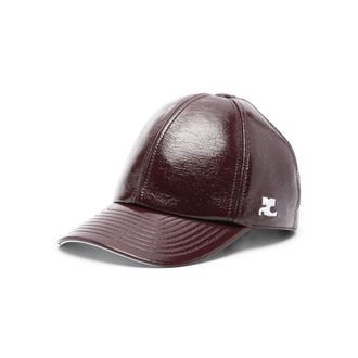 Courr&egrave;ges Logo-embroidered Patent Cap