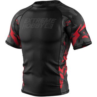 OEM Camiseta De Manga Corta Extreme Hobby Rashguard Black Panther Negro-rojo Xl