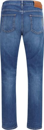 Dolce & Gabbana Mens Slim Stretch Jeans With Dg Logo Variante Abbinata Cotton; Elastane