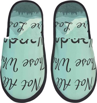 Generic Not All Those Who Wander Are Lost1 Men Women House Slippers Warm House Shoes Fluffy Slippers For Winter Outdoor Indoor M