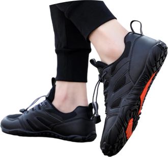 Generic Mens Running Trainers - Mens Lightweight Hiking Sneakers Outdoor Walking Non Slip Running Shoes for Trekking Comfort Footwear Black