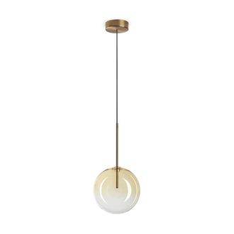 Netlighting Equinoxe 20cm Globe Pendant Ceiling Light Shaded Amber