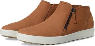 Ecco Soft 7 Low Cut Zip Bootie Womens Shoes Cashmere : EU 41 (US Womens 10-10.5) M, Leather