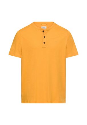 Camel Active Henleyshirt CAMEL ACTIVE, Herren, Gr. 4XL, sunflower, Jersey, Obermaterial: 100% Baumwolle, bestickt, unifarben, normal h&uuml;ftbedeckend, Rundhals, Shirt