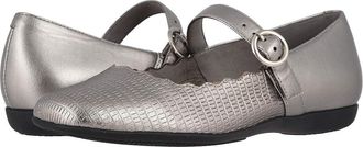 Trotters Sugar Womens Flat Shoes Pewter Lizard : 10.5 N (AA), Leather
