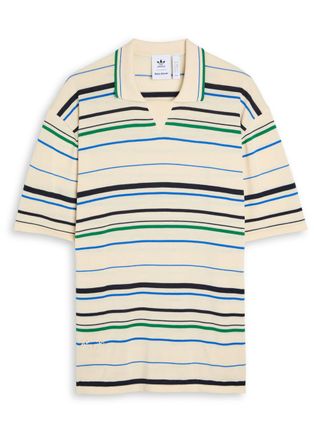 adidas X Wales Bonner Striped Knit Polo Shirt - Stripe - S (UK8-10 / S)