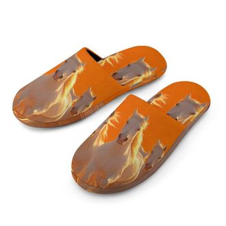 Generic Running Horse Sunset Dust Mens House Slippers Slip Indoor Slipper On Shoes Warm Outdoor