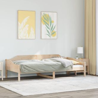 Berkfield Home Bed Frame without Mattress 90x190 cm Single Solid Wood Pine in Brown
