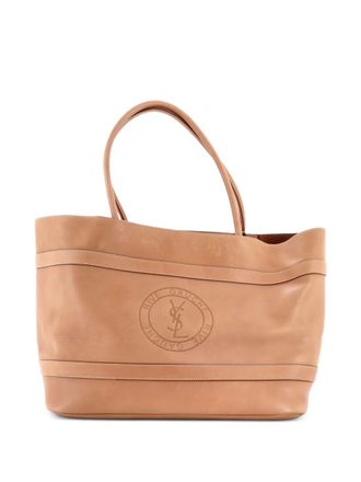 Saint Laurent Borsa tote Rive Gauche grande in pelle - Toni neutri