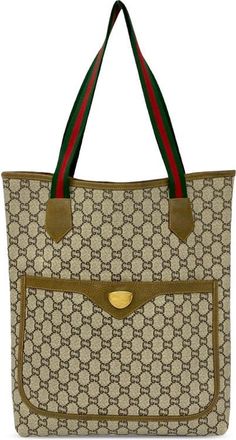 Gucci Pre-owned Gucci GG Supreme Plus Web Tote Ladies IV5LTNP36F1W7GU3