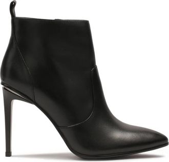 Kazar Tijdloze zwarte laarzen op een slanke stilettohak - Dames - Laarzen met Hak - Zwart - 38 EU - Leer - Schoenen