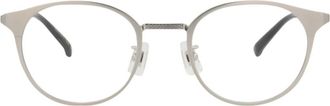 Dunhill 48mm Round Optical Glasses in Silver Transparent at Nordstrom Rack