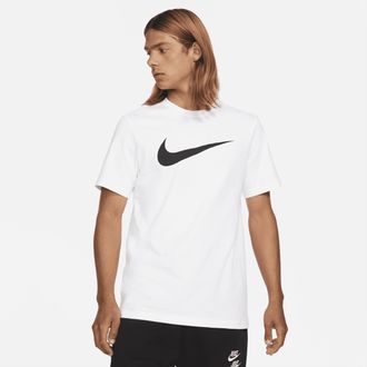 Nike Mens Nike Sportswear Swoosh T-Shirt in White | DC5094-100
