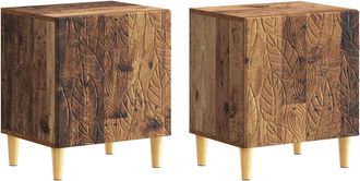 vidaXL Mesita De Noche 2 Uds. Madera Envejecida 43 X 34,5 X 50 Cm Vidaxl