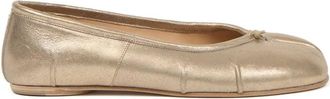 Maison Margiela Tabi New Metallic Leather Ballerinas With Laminated Finish Shoes