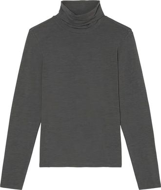 Marc O'Polo turtleneck long-sleeves top - women - Modal/Elastane/Cotton - L - Grey