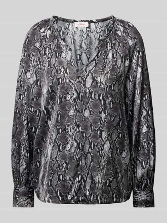 s.Oliver Red Label Comfort Fit Bluse aus Viskose in Anthrazit, Gr&ouml;&szlig;e 34