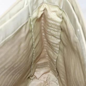 Prada Pre-owned Tote Bags, female, Beige, Size: ONE SIZE Pre-owned Vintage Nylon Tote Bag