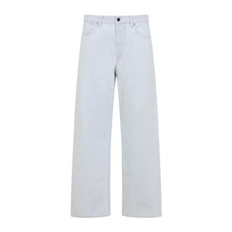 Stone Island Wide Jeans, male, Blue, Size: W32 Loose-fit Five-pocket Jeans