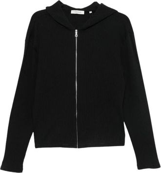 Sunflower Rib Zip Sweat - Heren - Vesten met rits - Zwart - XL - Katoen - Hoodies & sweatvesten