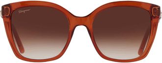 Ferragamo Salvatore Ferragamo Brown Gradient Butterfly Ladies Sunglasses SF1026S 261 54