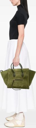 Celine 2012 Medium Suede Phantom Luggage tote bag - unisex - Calf Leather/Suede - One Size - Green
