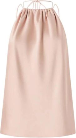 Pinko Carota Satin Top - Dames - Tops zonder mouwen - Roze - S - Polyester - Tops