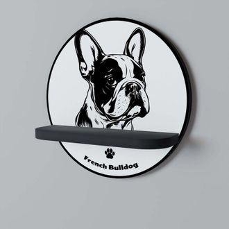 OEM Bulldog Franc&eacute;s Estante Redondo Negro