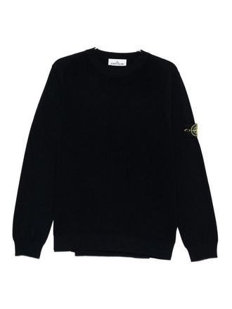 Stone Island Navy Blue Crew-Neck Sweater
