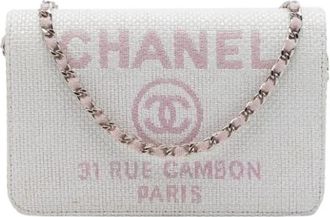 Chanel Pre-owned Wallet on Chain - Dames - Vintage Schoudertas - Wit - ONE Size - Vintage