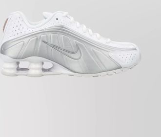 Nike r4 shox sneakers with metallic accents and perforated detailing