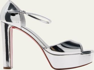 Christian Louboutin Sandaloo Metallic Red Sole Platform Sandals