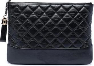 Chanel Pre-owned Clutches, female, Black, Size: ONE SIZE Pre-owned Quilted Clutch