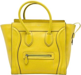Celine Pre-owned Mini Luggage Tote - Dames - Vintage Handtas - Geel - ONE Size - Vintage
