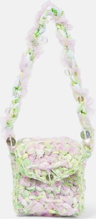 Susan Fang Mini crochet tulle shoulder bag