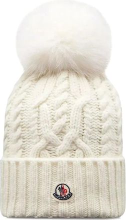 Moncler Berretto Tricot - - Accessories - Donna - Bianco - ONE SIZE