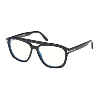Tom Ford Glasses, unisex, Black, Size: 56 MM Teardrop Optical Frame