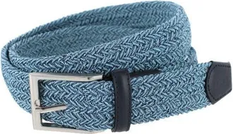 Trafalgar Store Madden Marble Weave 35mm Golf Stetch Belt in Blue at Nordstrom, Size 34