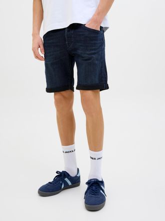 Jack & Jones Shorts JACK & JONES JJIRICK JJFOX SHORTS CB 310 SN, Herren, Gr. XXL, N-Gr, blau (blau denim pack:am 316), Web, Obermaterial: 70% Baumwolle, 28% Polyes