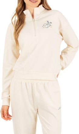 Hurley Island Life Quarter Zip Pullover in Cream at Nordstrom, Size X-Large