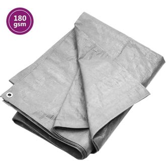 vidaXL Lona Hdpe Gris 180 G/m&sup2; 8x12 M Vidaxl