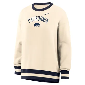 Nike Womens Phoenix (Cal Berkeley) Oversized Crew-Neck Sweatshirt in Brown | IV9306-120