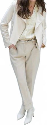 Yest Femque Essential Moto Jacket In Light Sand