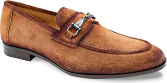 Mezlan Bracco Bit Ornament Suede Loafer in Tan at Nordstrom Rack, Size 11.5