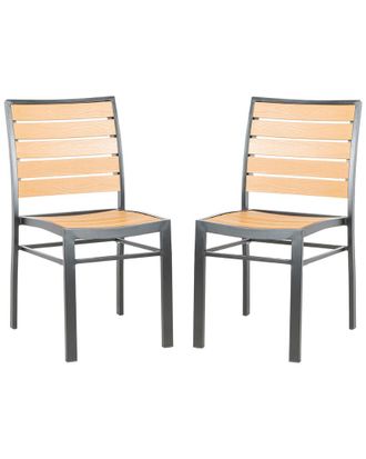 Safavieh Set Of 2 Koda Outdoor Stackable Chairs